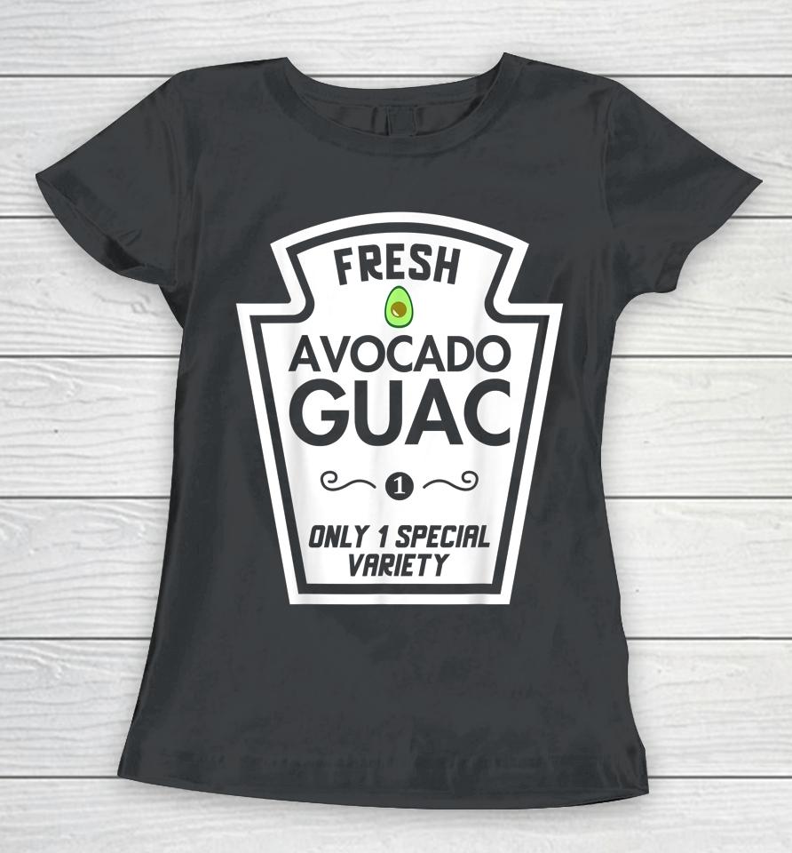 Funny Avocado Guac Group Condiments Halloween Diy Costume Women T-Shirt
