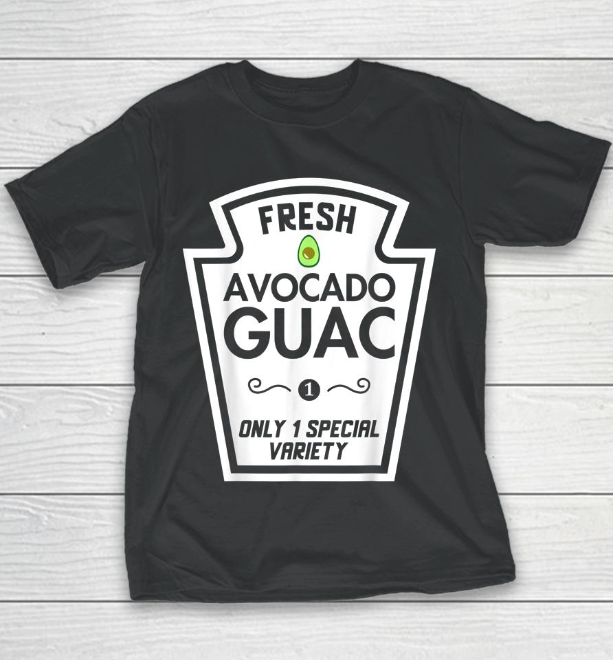 Funny Avocado Guac Group Condiments Halloween Diy Costume Youth T-Shirt