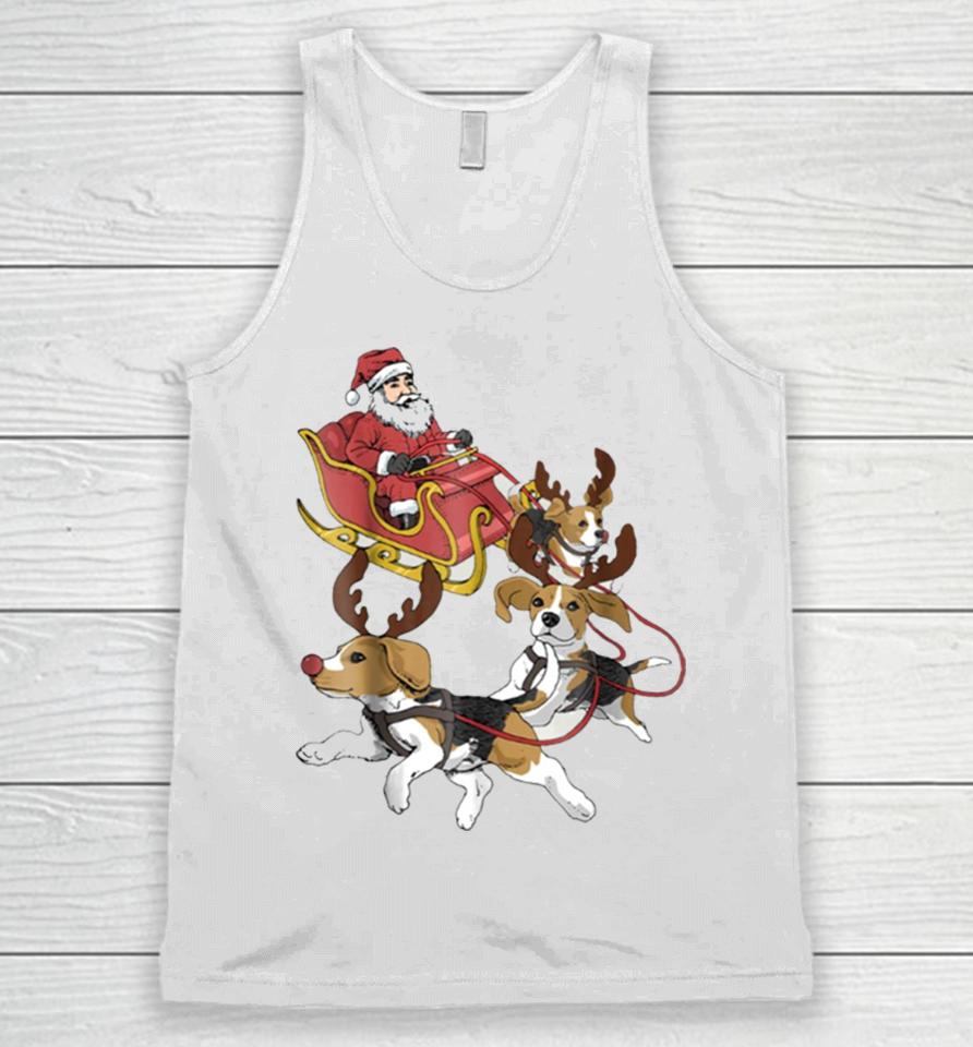 Funny Beagle Christmas For Cute Dog Lovers Unisex Tank Top