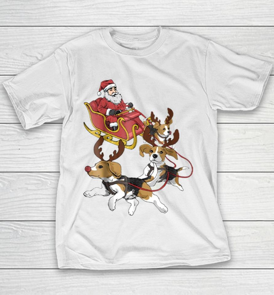 Funny Beagle Christmas For Cute Dog Lovers Youth T-Shirt
