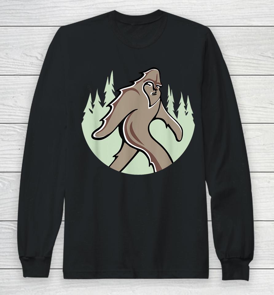 Funny Bigfoot - Sasquatch Art Long Sleeve T-Shirt