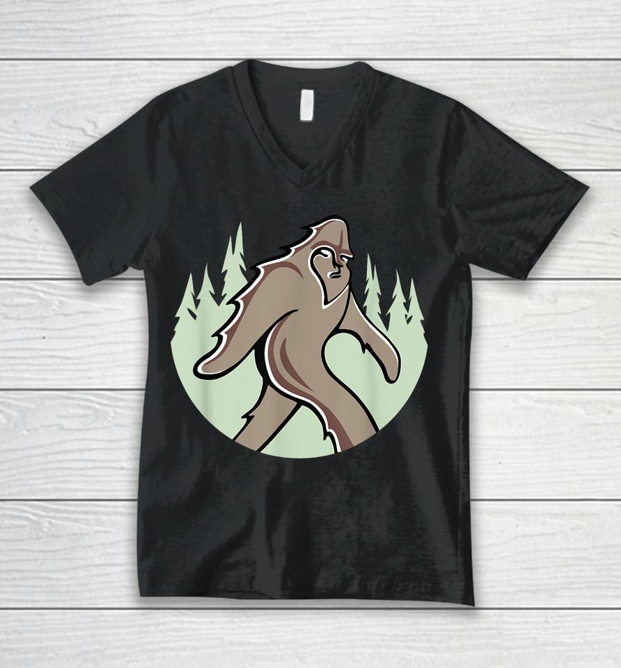 Funny Bigfoot - Sasquatch Art Unisex V-Neck T-Shirt