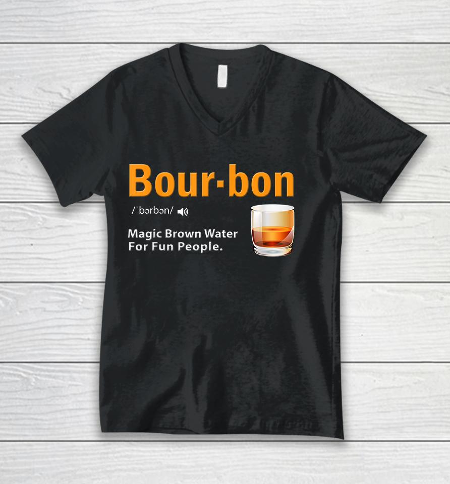 Funny Bourbon Definition Unisex V-Neck T-Shirt