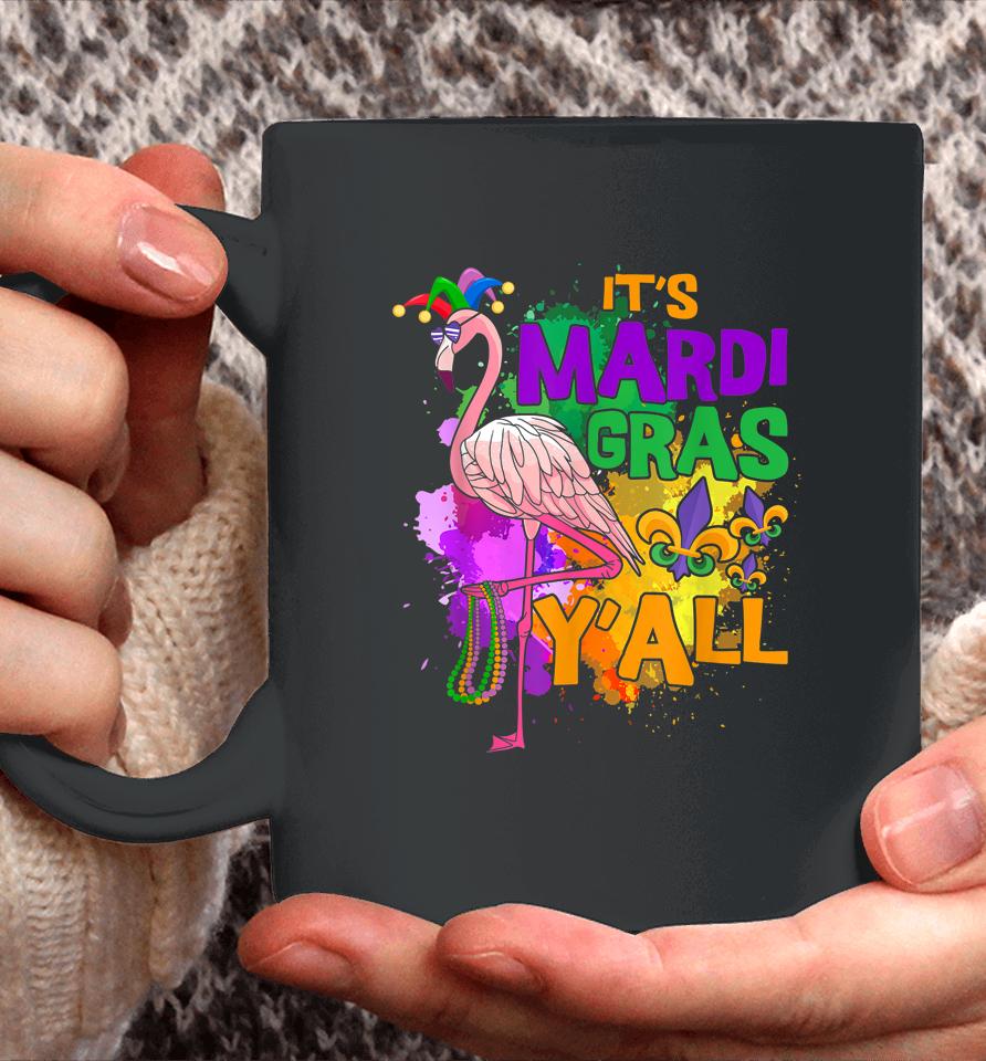 Funny Carnival Party Gift Idea Flamingo Mardi Gras Coffee Mug