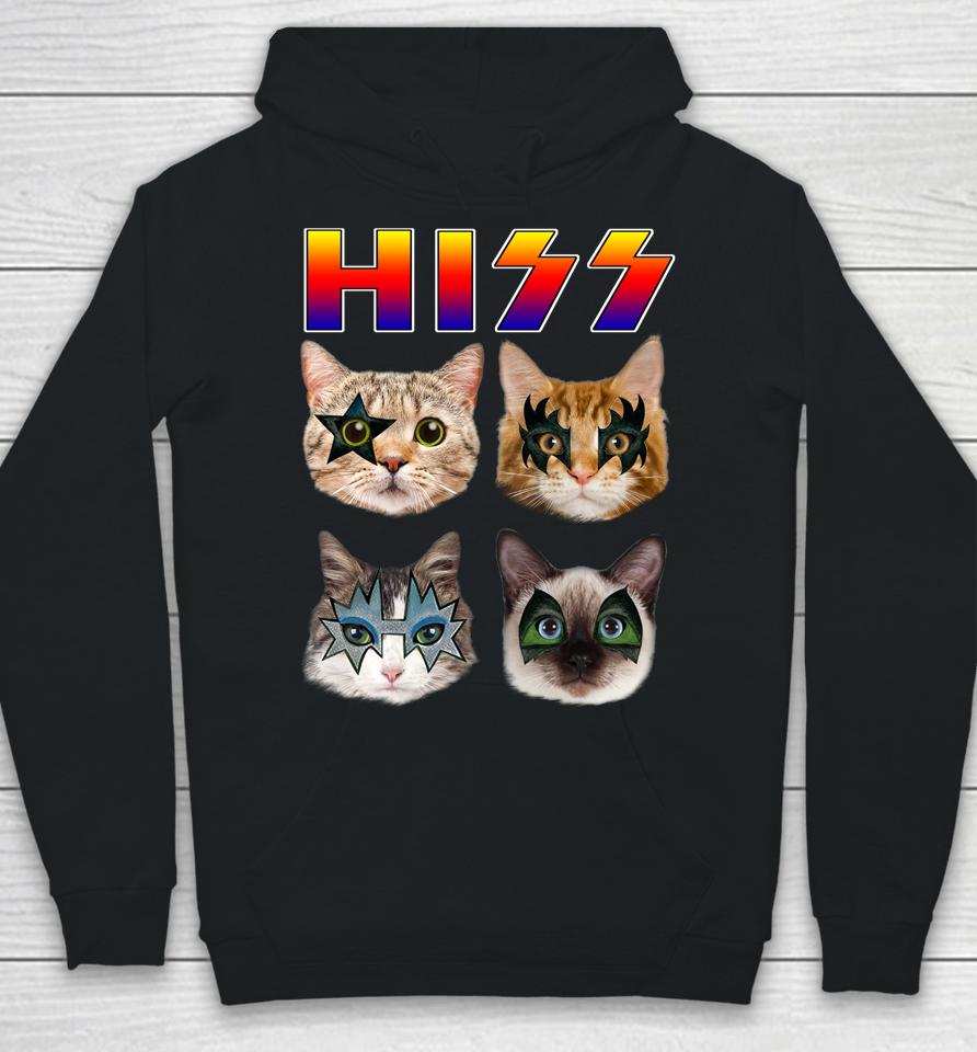 Funny Cat Hiss Rock And Roll For Cat Lover, Cat Dad, Cat Mom Hoodie