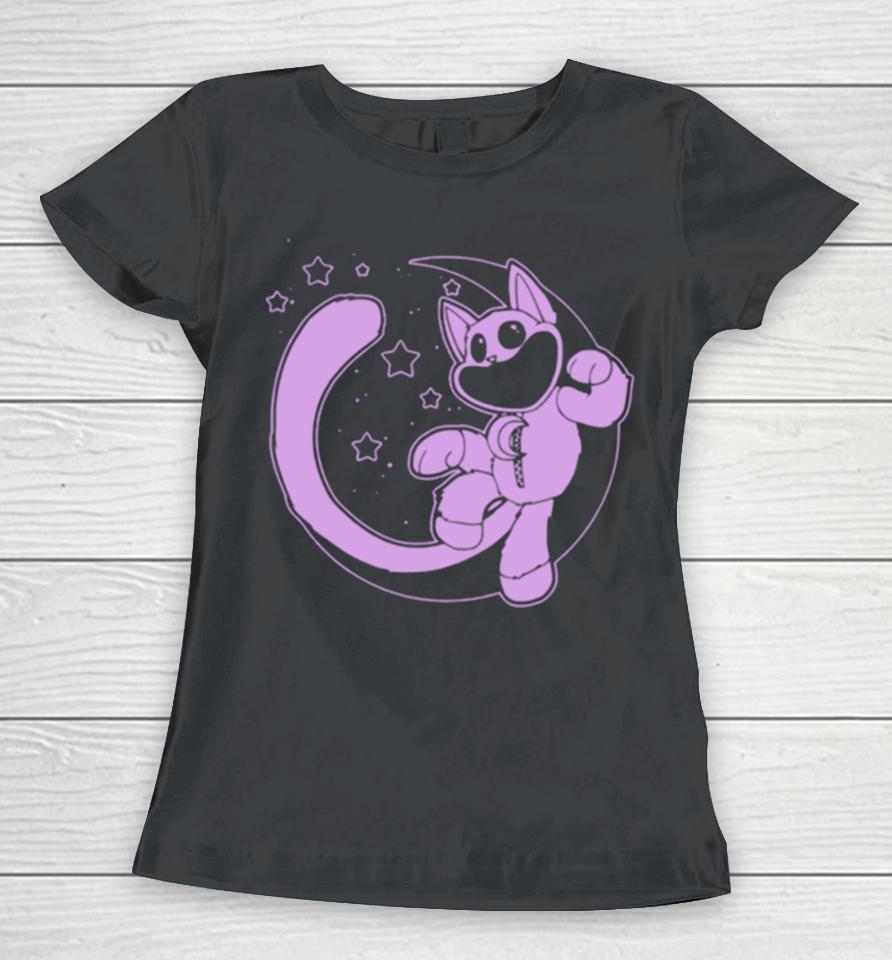 Funny Catnap Moon Women T-Shirt