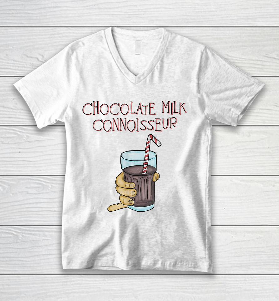 Funny Chocolate Milk Connoisseur Unisex V-Neck T-Shirt