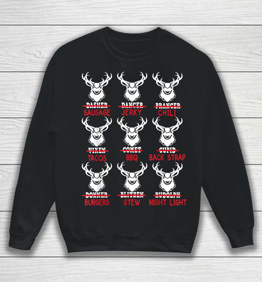 Funny Christmas Deer Bow Hunting Santa Hunter Sweatshirt