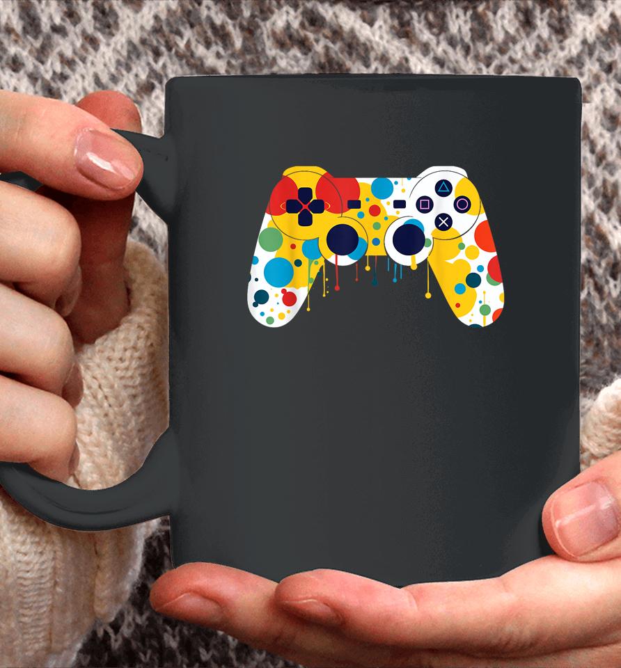 Funny Colourful Polka Dot International Dot Day Video Game Coffee Mug
