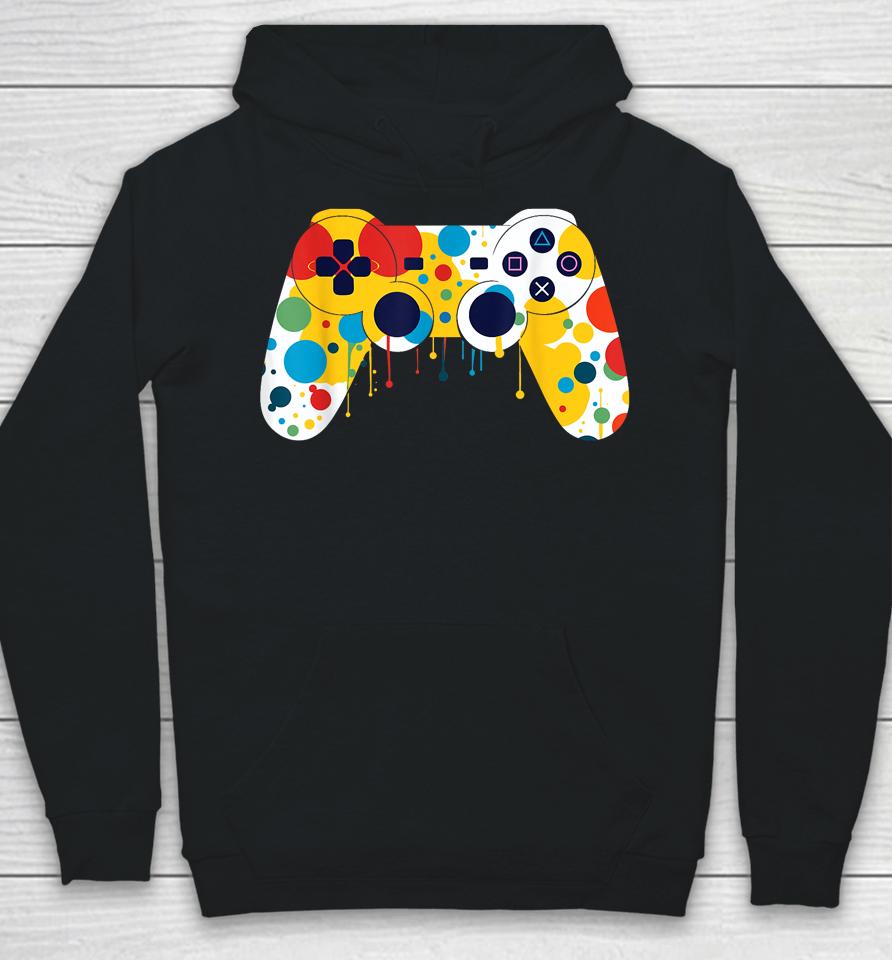 Funny Colourful Polka Dot International Dot Day Video Game Hoodie