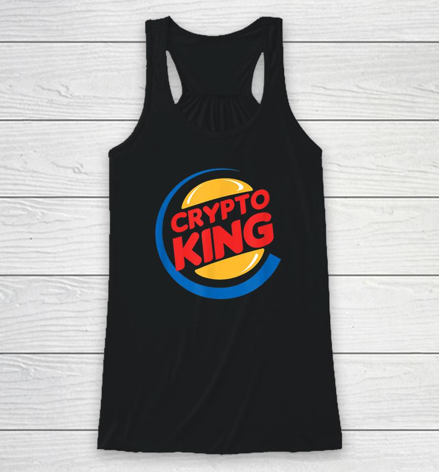 Funny Cryptocurrency Crypto King Racerback Tank