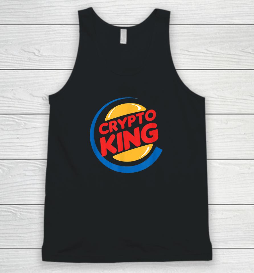 Funny Cryptocurrency Crypto King Unisex Tank Top