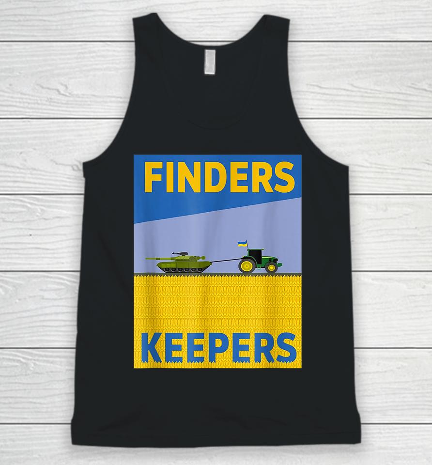 Funny Finders Keepers Ukraine Flag Power Support Ukrainians Unisex Tank Top
