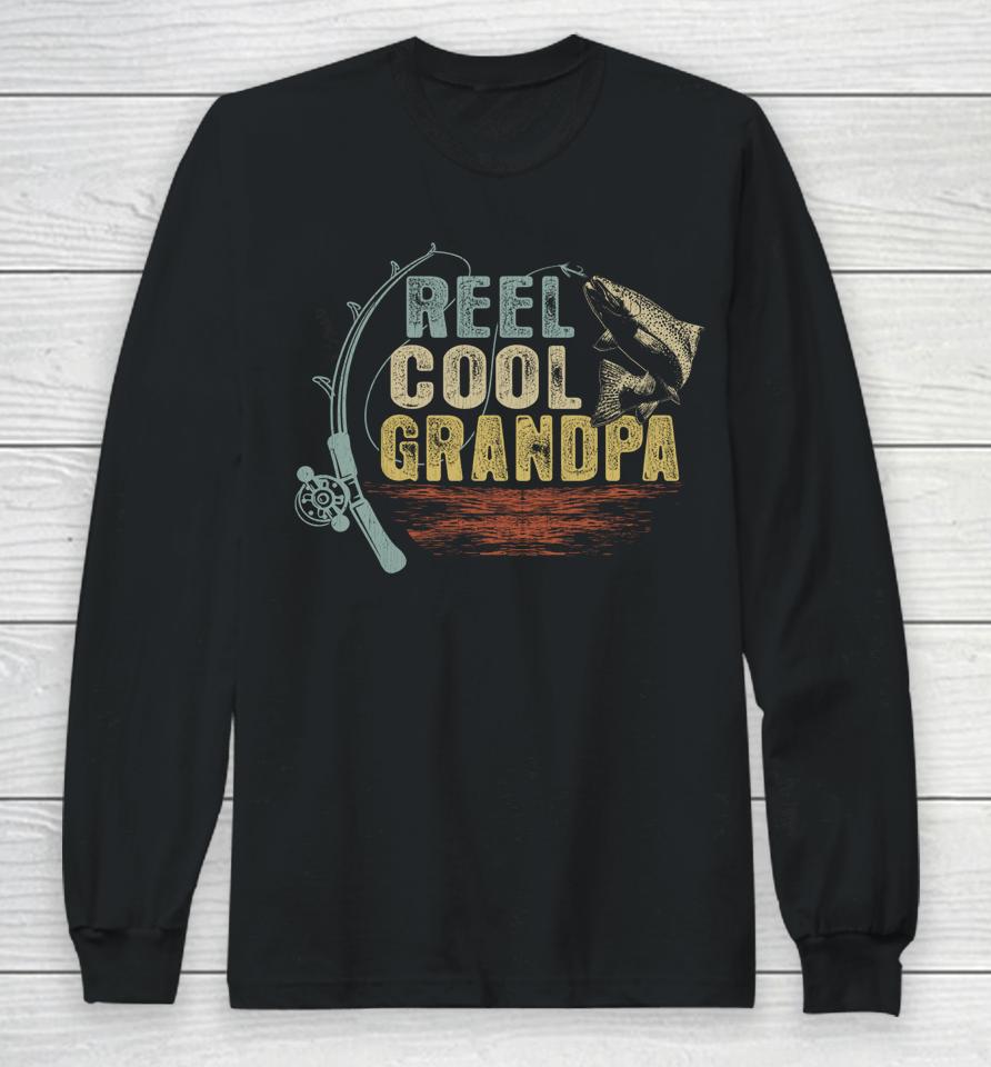 Funny Fishing Tee Vintage Reel Cool Grandpa Long Sleeve T-Shirt