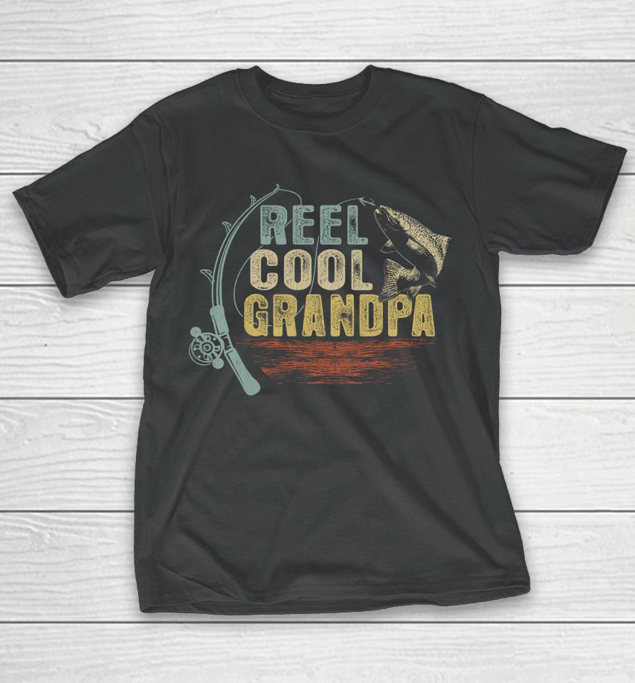 Funny Fishing Tee Vintage Reel Cool Grandpa T-Shirt