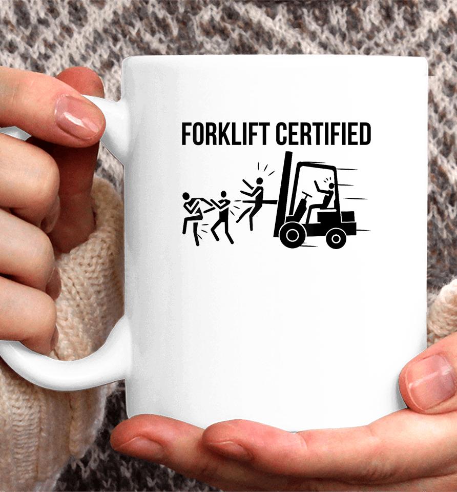Funny Forklift Operator Forklift Certified Retro Vintage Men Coffee Mug