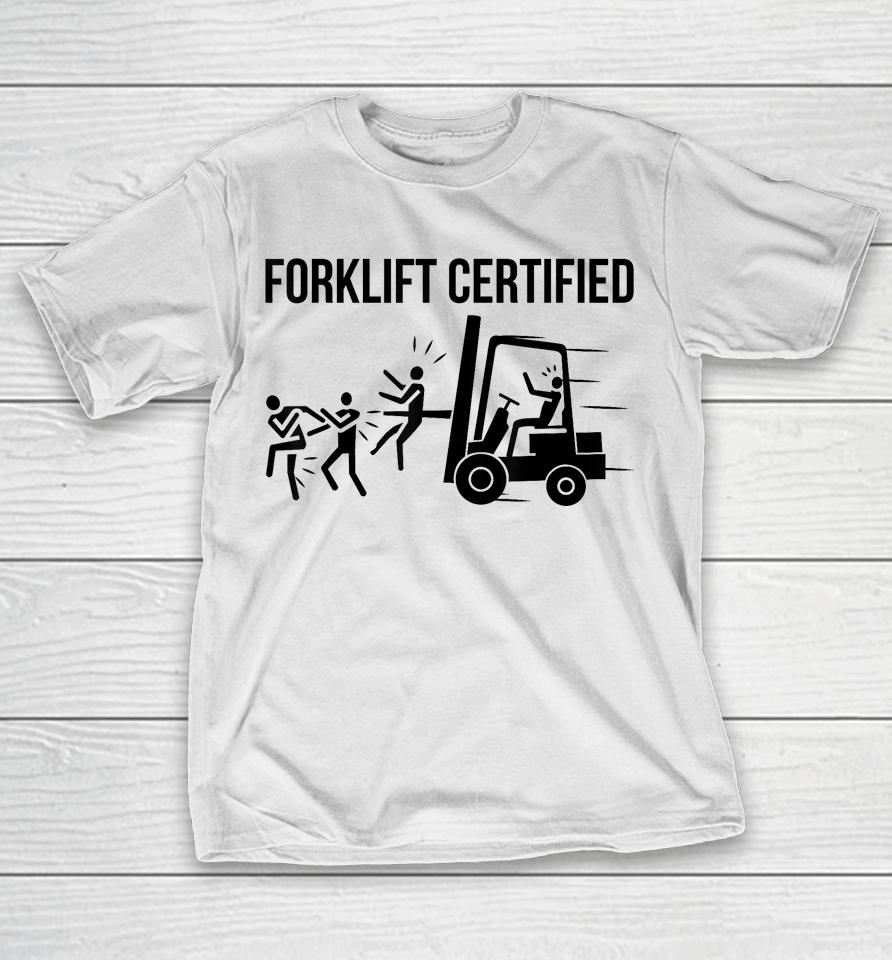Funny Forklift Operator Forklift Certified Retro Vintage Men T-Shirt