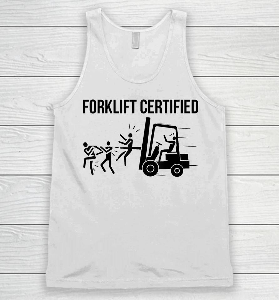 Funny Forklift Operator Forklift Certified Retro Vintage Men Unisex Tank Top