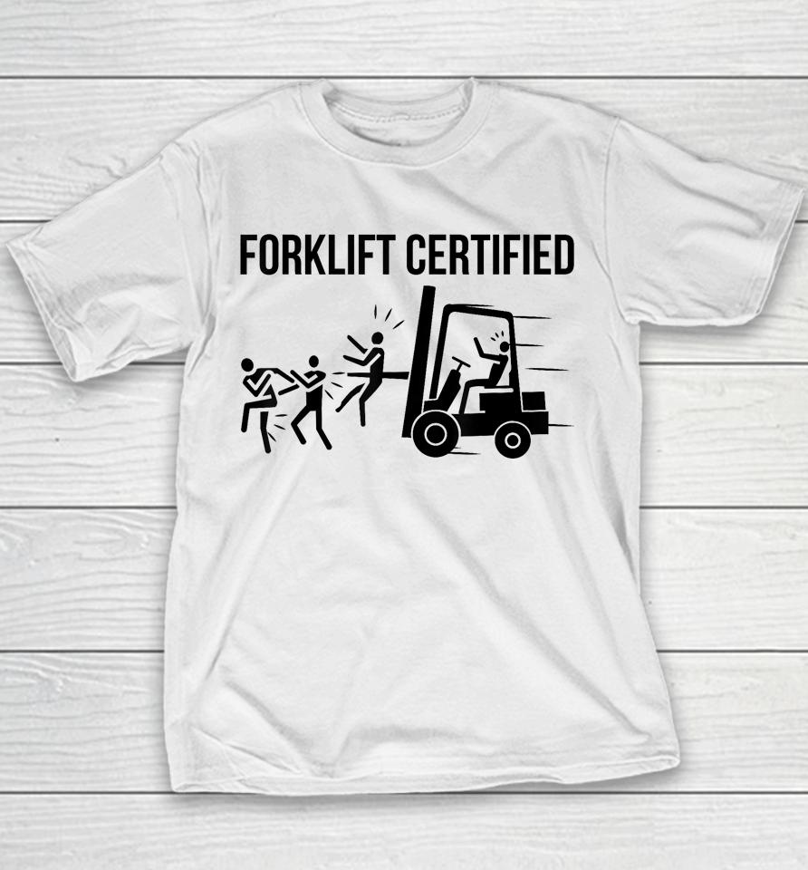Funny Forklift Operator Forklift Certified Retro Vintage Men Youth T-Shirt