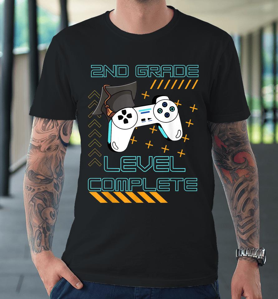 Funny Gaming Level Completed 2Nd Grade Graduate Student Premium T-Shirt