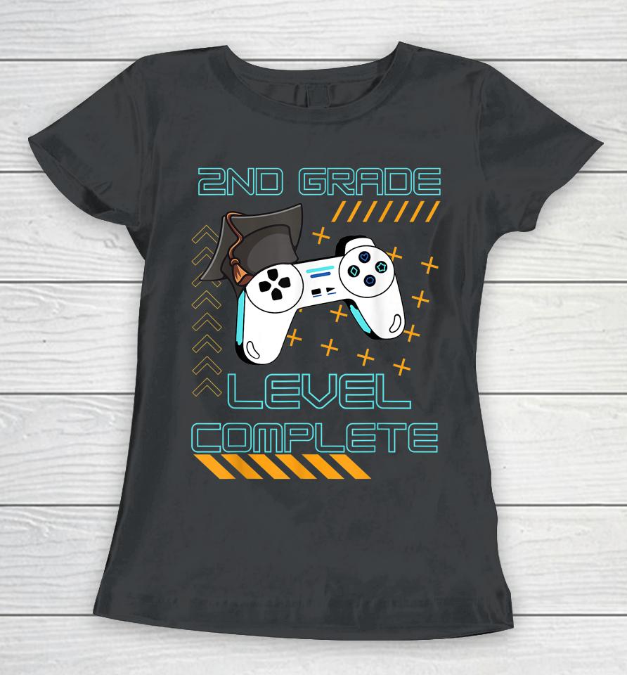 Funny Gaming Level Completed 2Nd Grade Graduate Student Women T-Shirt
