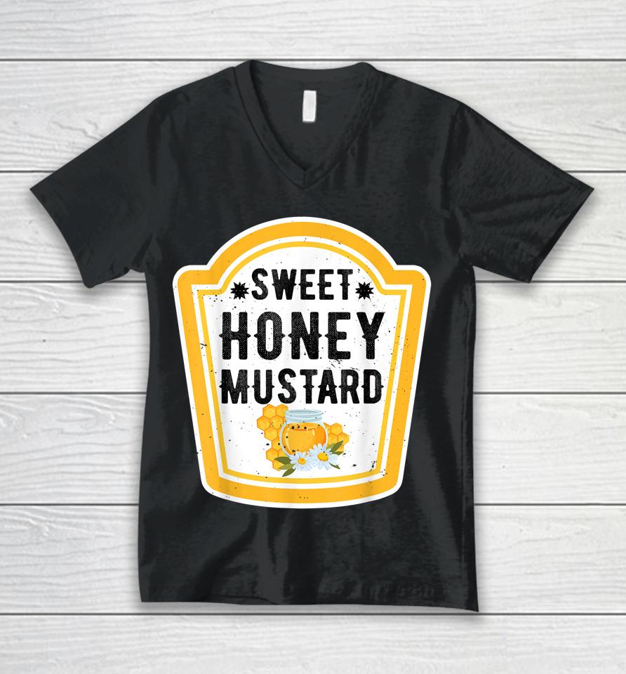 Funny Group Halloween Costume Sweet Honey Mustard Condiment Unisex V-Neck T-Shirt
