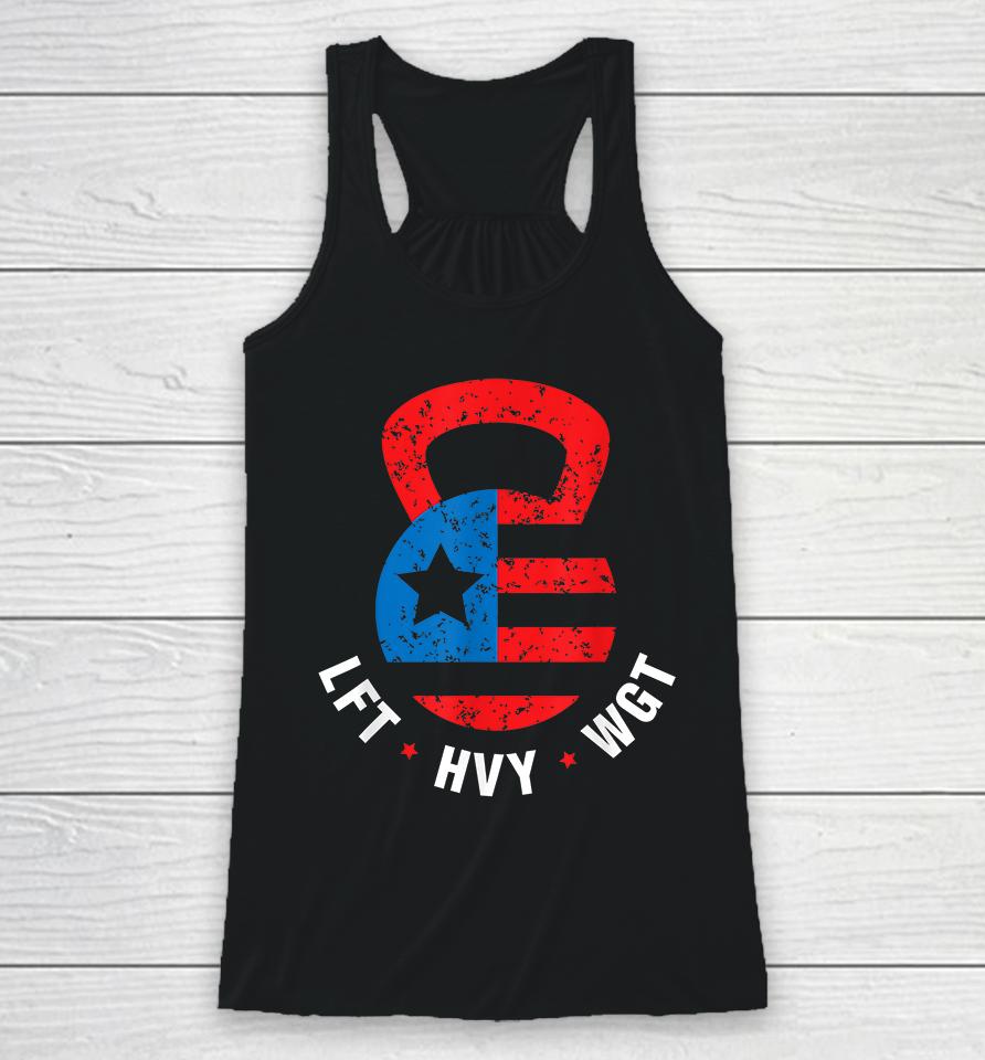 Funny Gym Bro Fitness Workout Gear American Vintage Racerback Tank