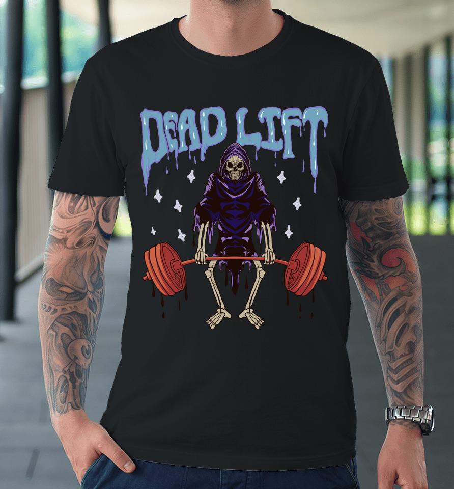 Funny Gym - Grim Reaper Deadlift Workout - Occult Premium T-Shirt
