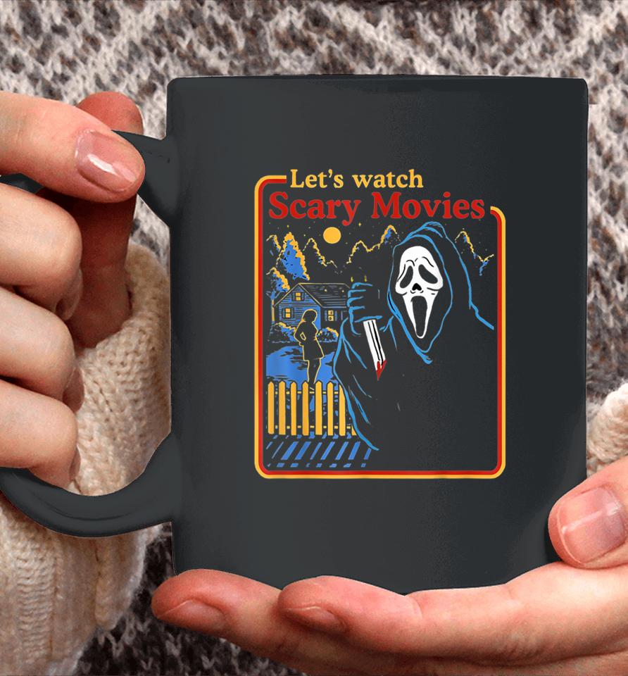 Funny Halloween Let’s Watch Scary Horror Movies Ghost Coffee Mug