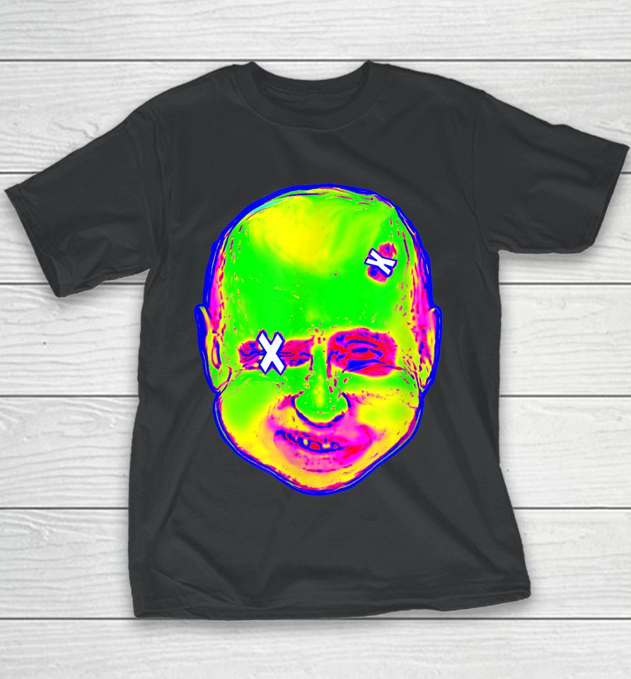 Funny Halloween Putin Clown 1980S Retro Art Ukraine Youth T-Shirt