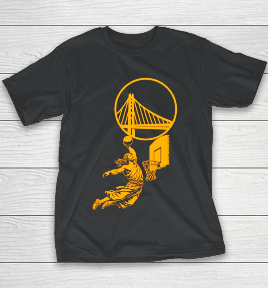Funny Jesus Play Basketball Golden State Warriors Youth T-Shirt