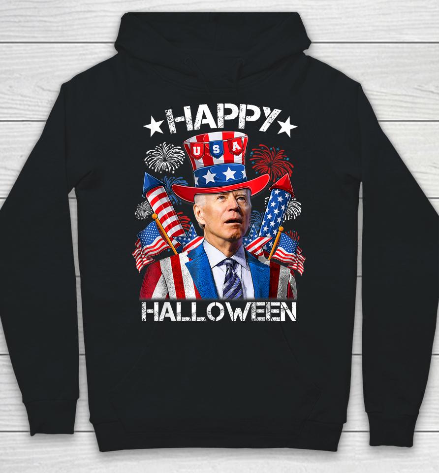 Funny Joe Biden 4Th Of July Shirt Happy Halloween Firework Hoodie