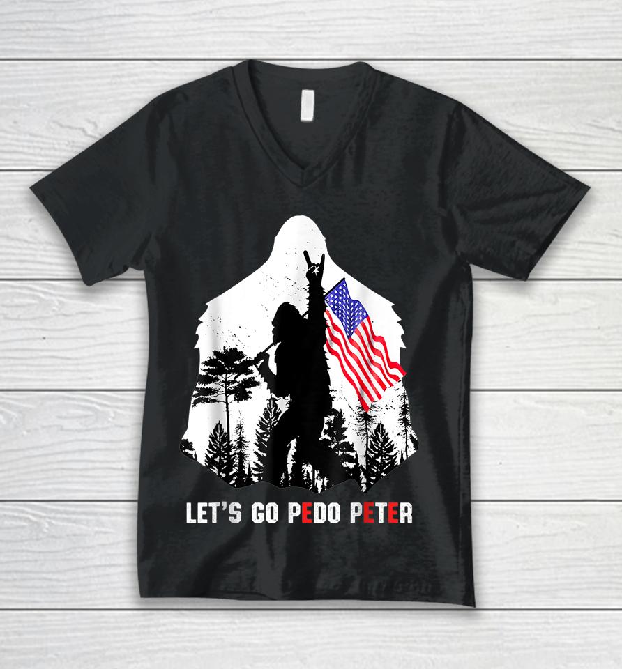 Funny Joe Biden Anti Biden Let's Go Pedo Peter Unisex V-Neck T-Shirt