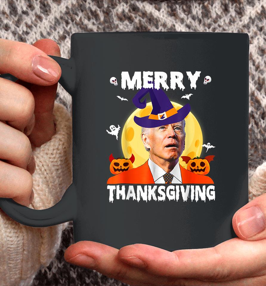 Funny Joe Biden Confused Merry Thanksgiving For Halloween Coffee Mug