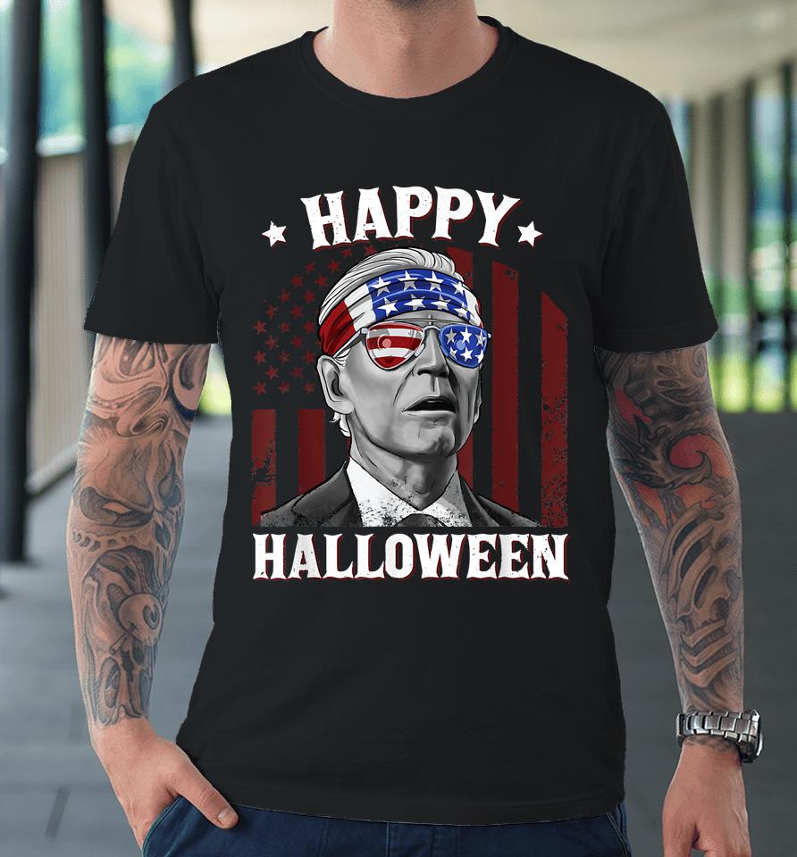 Funny Joe Biden Happy Halloween Confused 4Th Of July 2022 Premium T-Shirt
