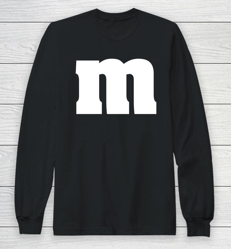 Funny Letter M Groups Halloween 2023 Team Groups Costume Long Sleeve T-Shirt