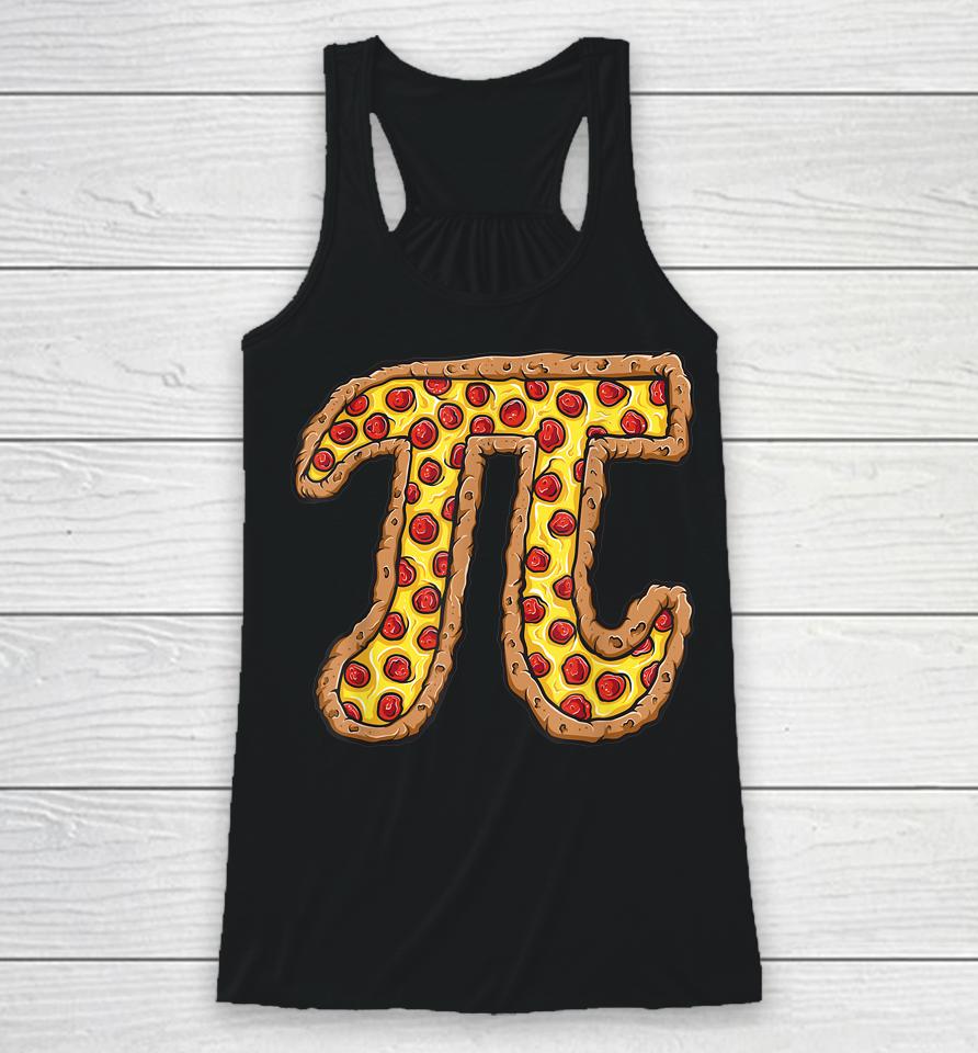 Funny Mathematics National Pi Day Pepperoni Pizza Racerback Tank