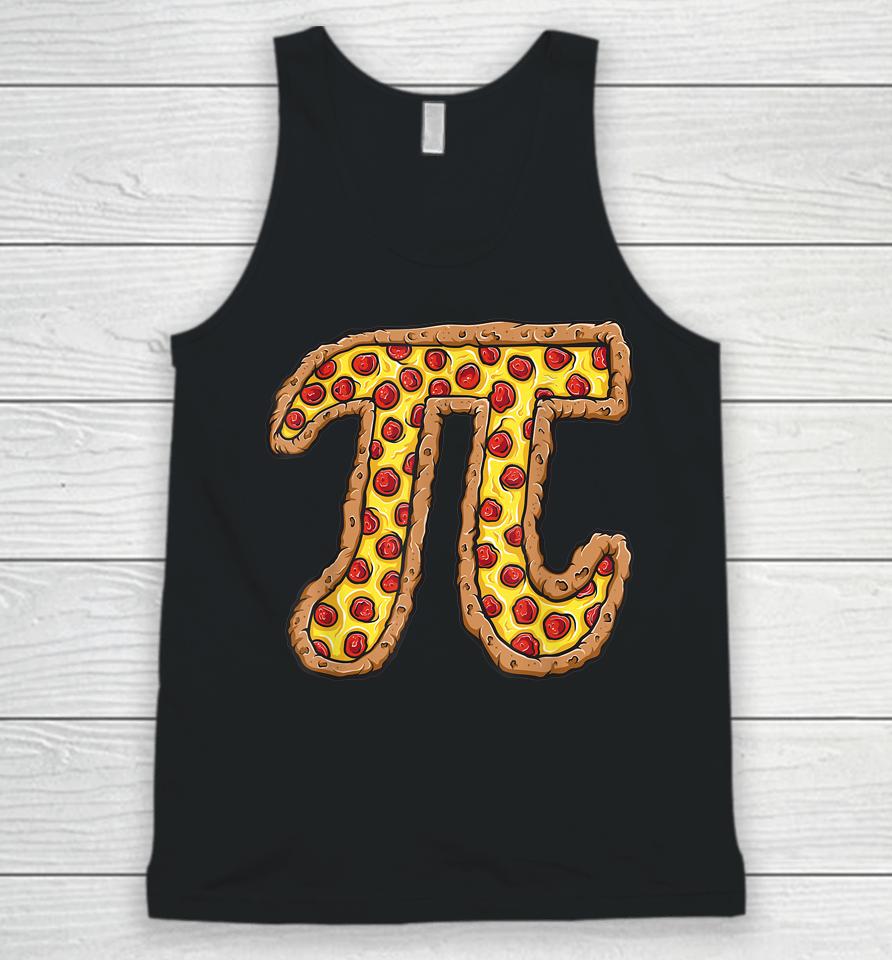 Funny Mathematics National Pi Day Pepperoni Pizza Unisex Tank Top