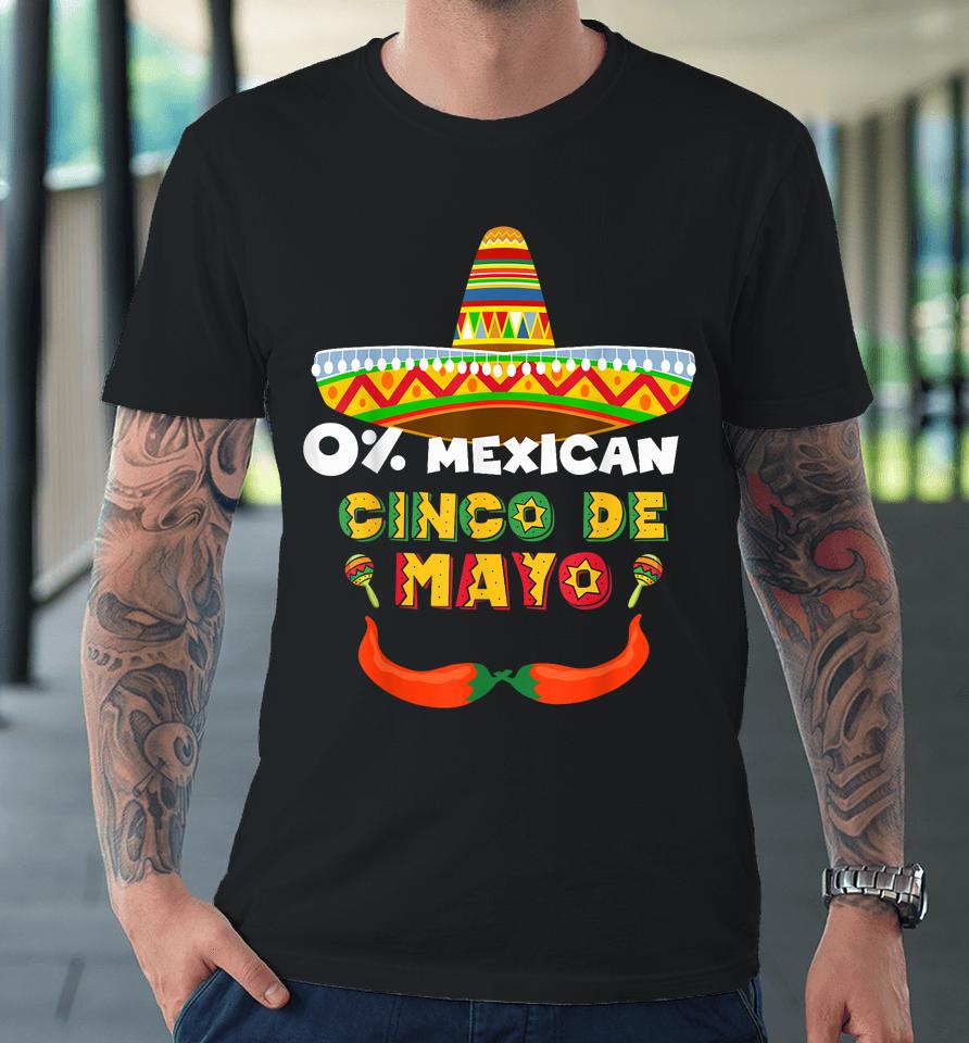 Funny Mustache-Adorned Sombrero For Mexican Cinco De Mayo Premium T-Shirt