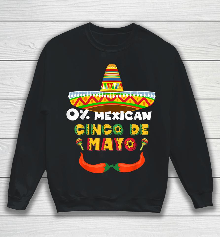 Funny Mustache-Adorned Sombrero For Mexican Cinco De Mayo Sweatshirt