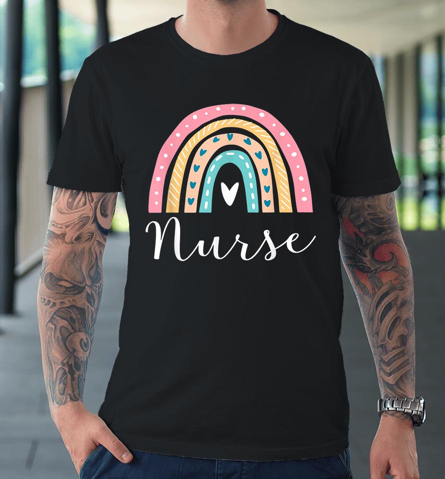Funny Nurse Rainbow Gifts Nursing Premium T-Shirt