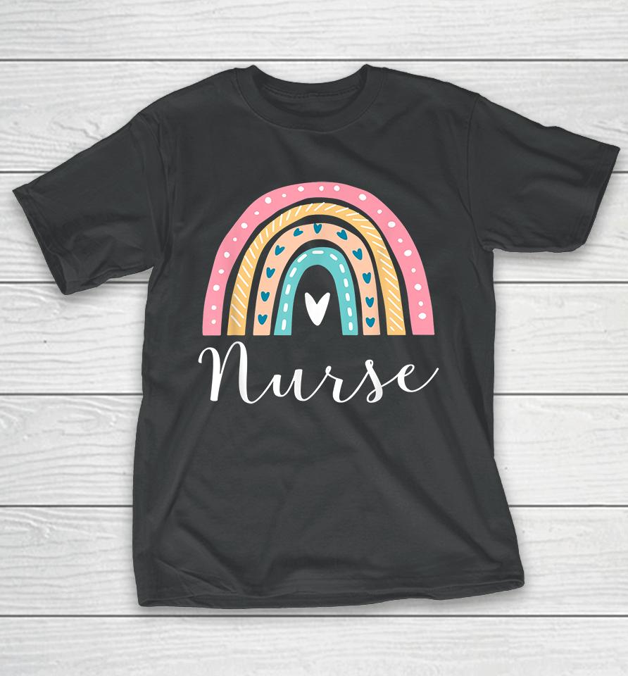 Funny Nurse Rainbow Gifts Nursing T-Shirt