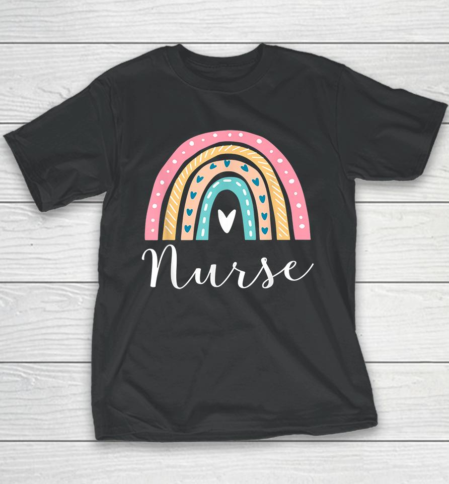 Funny Nurse Rainbow Gifts Nursing Youth T-Shirt