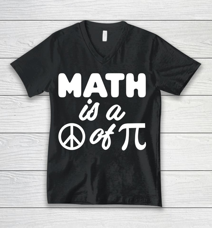 Funny Pi Math Science Teacher 3 14 Funny Pi Day Lovers Unisex V-Neck T-Shirt