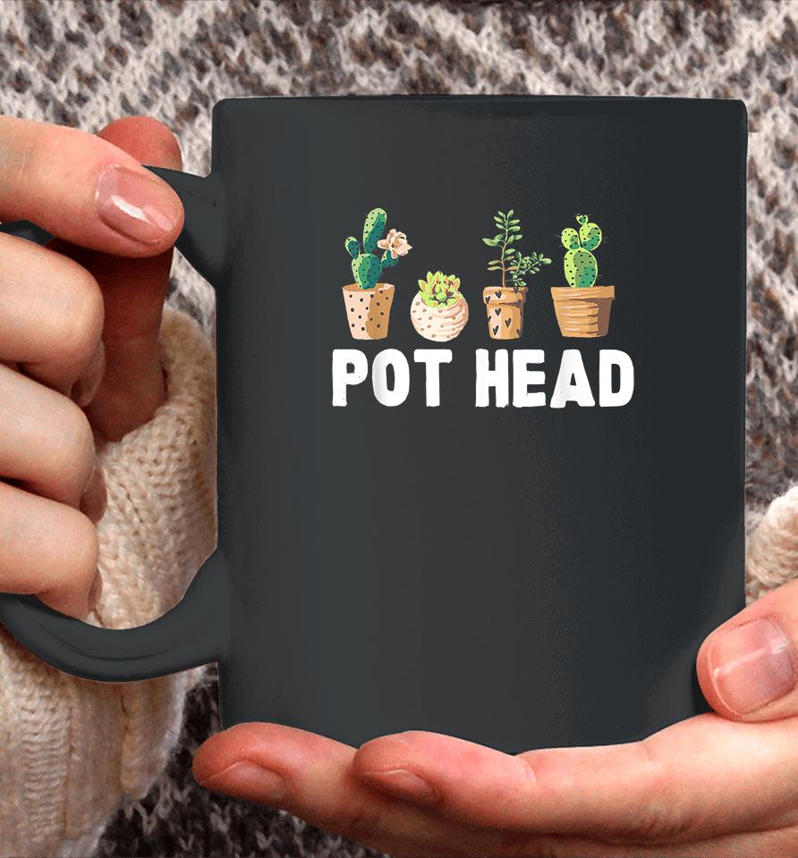 Funny Pot Head Gardener Succulent Coffee Mug