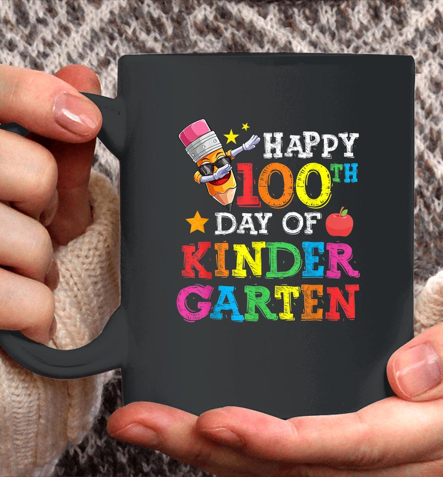 Funny School Kids Dab Crayon Happy 100Th Day Of Kindergarten Coffee Mug
