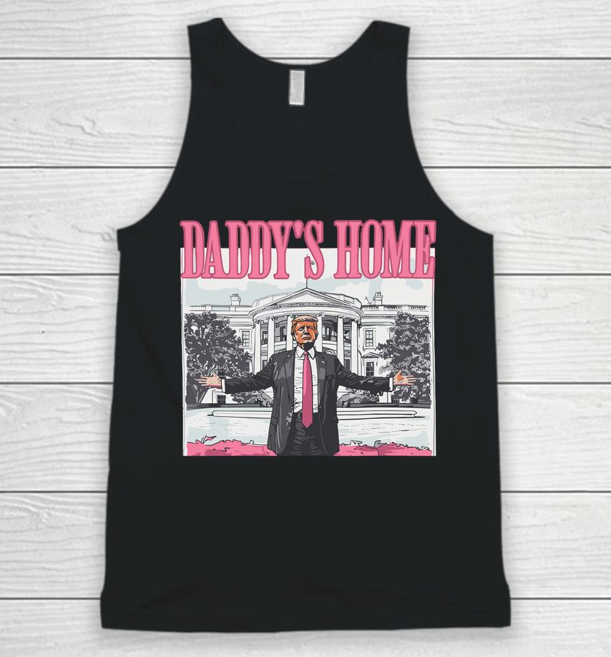 Funny Trump Pink Daddys Home Trump 2024 Unisex Tank Top