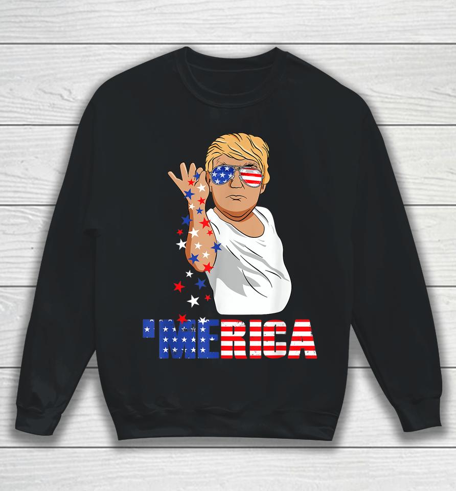 Funny Trump Salt Merica Freedom 4Th Of July Gifts Sweatshirt