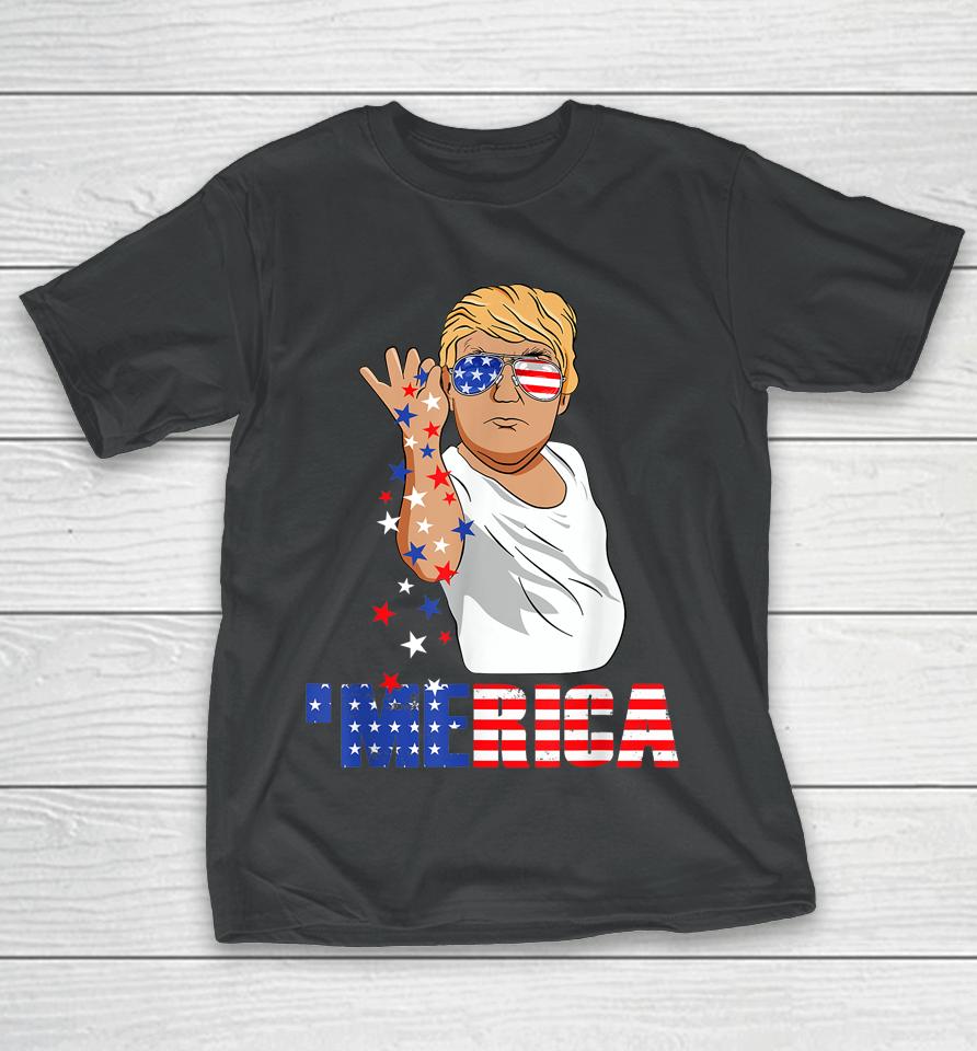 Funny Trump Salt Merica Freedom 4Th Of July Gifts T-Shirt