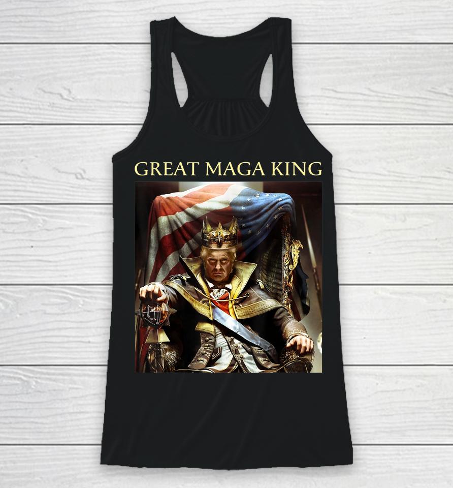 Funny Ultra Maga T Shirt Trump The Great Maga King Racerback Tank